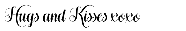Hugs and Kisses xoxo font preview